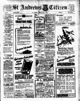 cover page of St. Andrews Citizen published on May 1, 1943