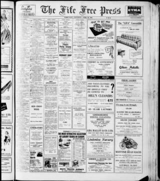 cover page of Fife Free Press published on April 30, 1960