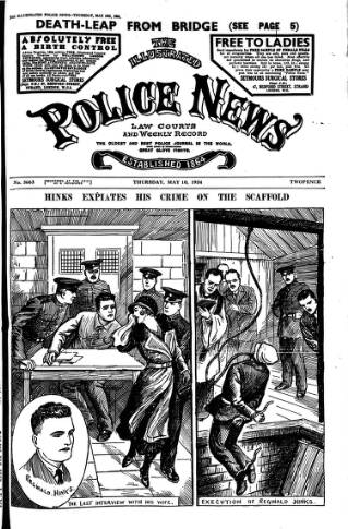 cover page of Illustrated Police News published on May 10, 1934