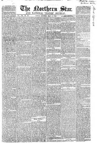 cover page of Northern Star and Leeds General Advertiser published on May 10, 1845