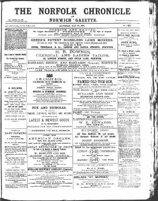 cover page of Norfolk Chronicle published on May 10, 1890