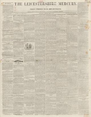 cover page of Leicestershire Mercury published on May 10, 1845