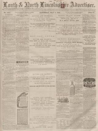 cover page of Louth and North Lincolnshire Advertiser published on May 9, 1863