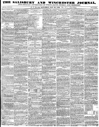 cover page of Salisbury and Winchester Journal published on May 10, 1845