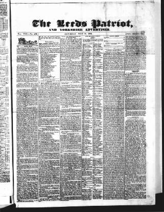cover page of Leeds Patriot and Yorkshire Advertiser published on May 19, 1832