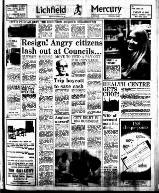 cover page of Lichfield Mercury published on May 10, 1974