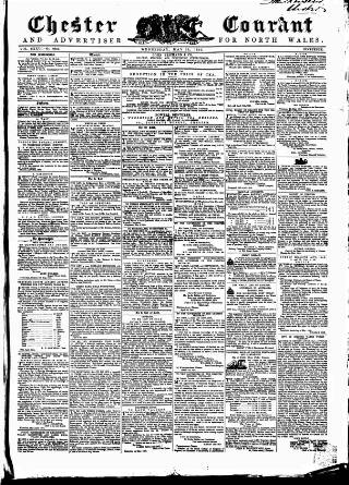 cover page of Chester Courant published on May 10, 1854