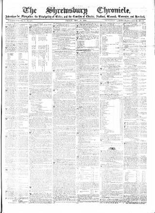 cover page of Shrewsbury Chronicle published on May 10, 1861