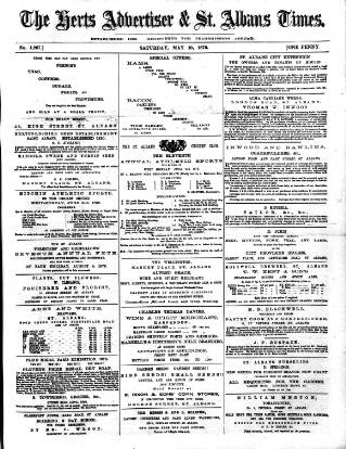 cover page of Herts Advertiser published on May 10, 1879