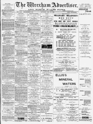 cover page of Wrexham Advertiser published on May 10, 1890