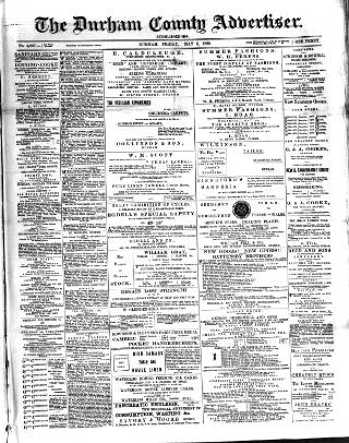 cover page of Durham County Advertiser published on May 9, 1890