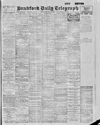 cover page of Bradford Daily Telegraph published on May 10, 1916