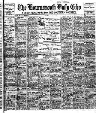 cover page of Bournemouth Daily Echo published on May 10, 1905