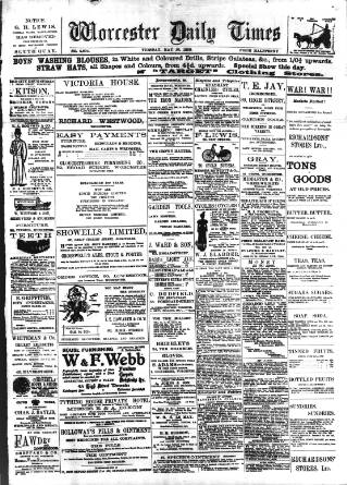 cover page of Worcester Daily Times and Journal published on May 10, 1898