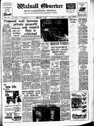 cover page of Walsall Observer published on May 10, 1963