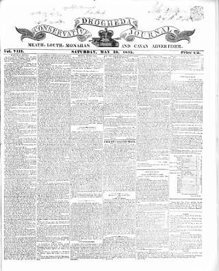 cover page of Drogheda Conservative Journal published on May 10, 1845