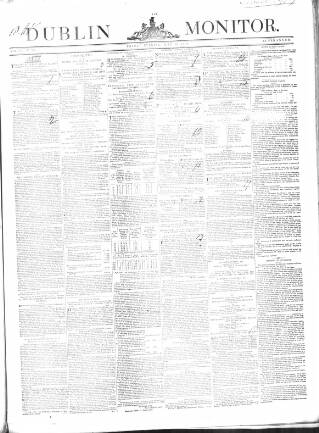cover page of Dublin Monitor published on May 10, 1844