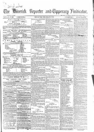 cover page of Limerick Reporter published on May 10, 1859