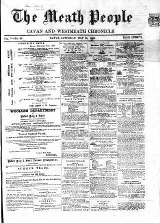 cover page of Meath People published on May 10, 1862