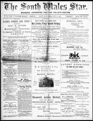 cover page of South Wales Star published on May 18, 1894