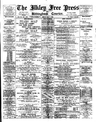 cover page of Ilkley Free Press published on May 9, 1890