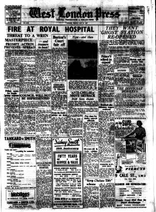cover page of Chelsea News and General Advertiser published on May 10, 1957