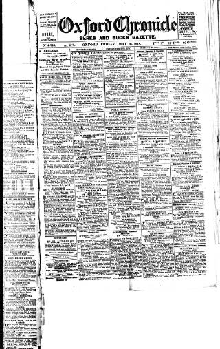 cover page of Oxford Chronicle and Reading Gazette published on May 10, 1918