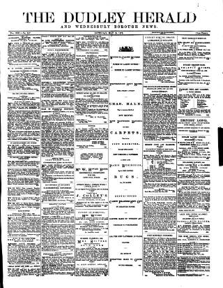 cover page of Dudley Herald published on May 10, 1879