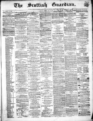 cover page of Scottish Guardian (Glasgow) published on May 10, 1859