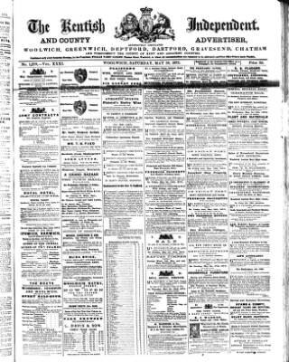 cover page of Kentish Independent published on May 10, 1873