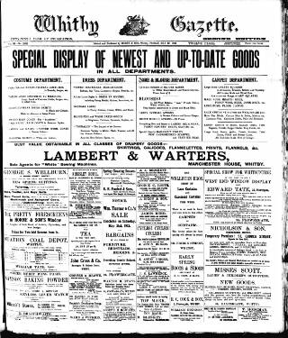 cover page of Whitby Gazette published on May 10, 1912