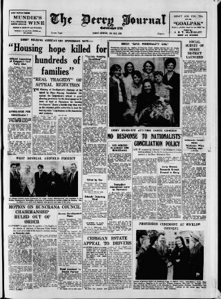 cover page of Derry Journal published on May 10, 1968