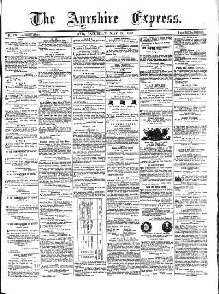 cover page of Ayrshire Express published on May 16, 1863