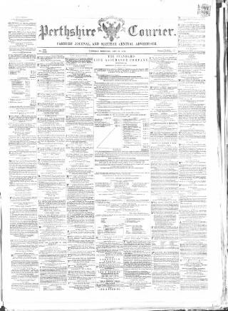 cover page of Perthshire Courier published on May 10, 1870