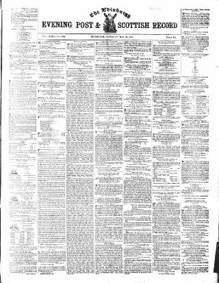 cover page of Edinburgh Evening Post and Scottish Standard published on May 26, 1849