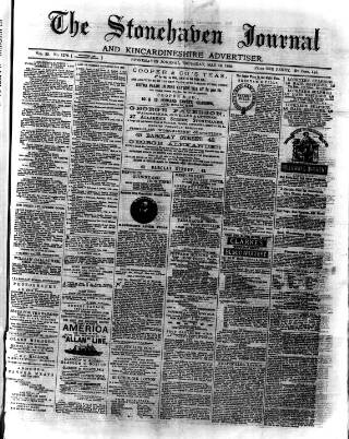 cover page of Stonehaven Journal published on May 10, 1888