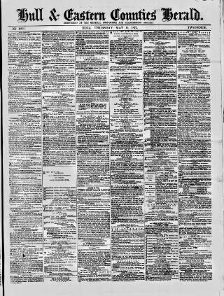cover page of Hull and Eastern Counties Herald published on May 10, 1877