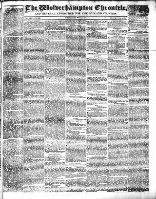 cover page of Wolverhampton Chronicle and Staffordshire Advertiser published on May 10, 1837