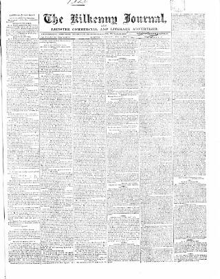 cover page of Kilkenny Journal, and Leinster Commercial and Literary Advertiser published on May 10, 1843