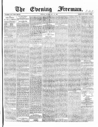 cover page of The Evening Freeman. published on May 10, 1867