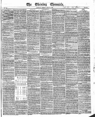 cover page of The Evening Chronicle published on May 10, 1839