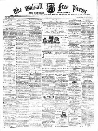 cover page of Walsall Free Press and General Advertiser published on May 10, 1873
