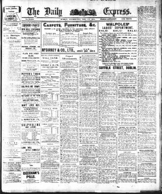 cover page of Dublin Daily Express published on May 10, 1911
