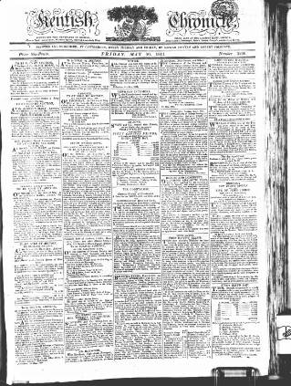 cover page of Kentish Weekly Post or Canterbury Journal published on May 10, 1811