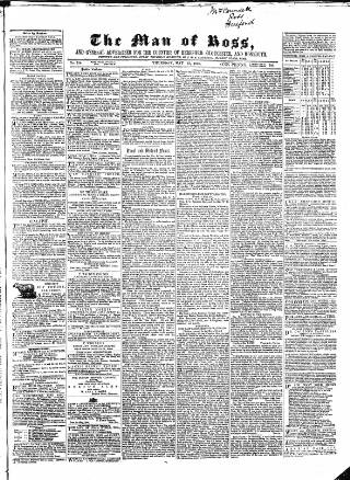 cover page of Man of Ross and General Advertiser published on May 10, 1860