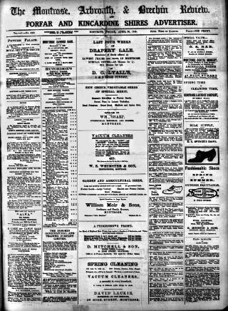 cover page of Montrose Review published on April 30, 1915