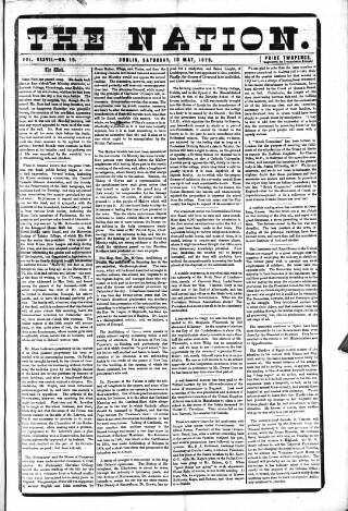 cover page of Dublin Weekly Nation published on May 10, 1879