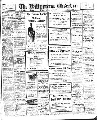 cover page of Ballymena Observer published on April 30, 1948