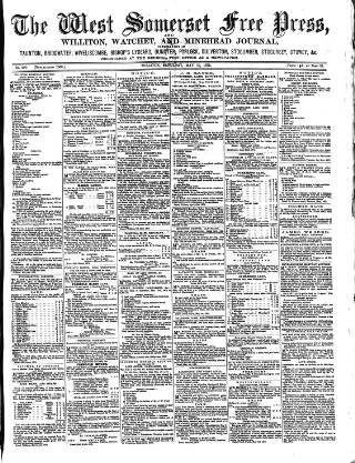 cover page of West Somerset Free Press published on May 10, 1879