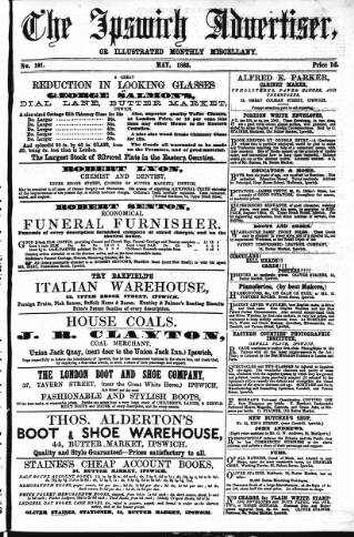 cover page of Ipswich Advertiser, or, Illustrated Monthly Miscellany published on May 1, 1863